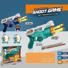 Автомат игрушечный с мягкими патронами 12шт Shoot Game Зеленый