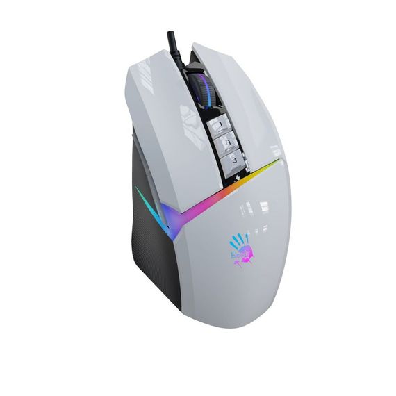 Миша ігрова A4Tech W60 Max Bloody, колір білий+чорний, активоване ПЗ Bloody | Зображення 1