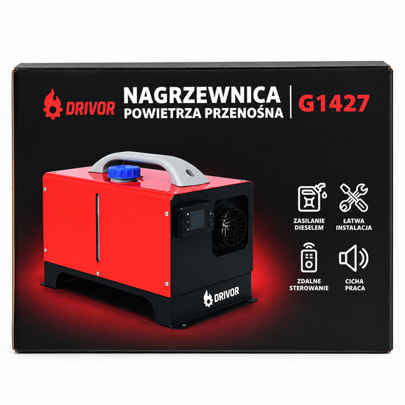 Автономний дизельний обігрівач DRIVOR 9 кВт 12/24 В Bluetooth переносний обігрівач салону авто для гаража | Зображення 9