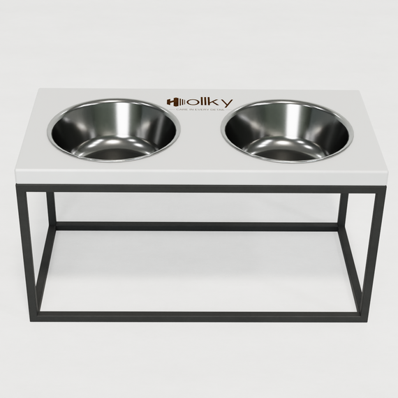 Миски на подставке для средних и больших собак Hollky Base L (2 × 0,95 л) BL-422120-GRWH | Зображення 3