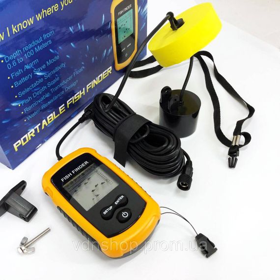 Эхолот портативный Fish Finder до 100м сонар портативный универсальный YX-96 | Зображення 3