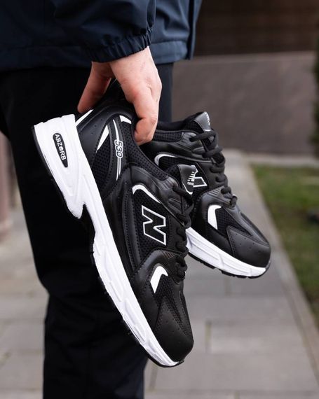 Кросівки літо вставки сітка  New Balance 530 колір чорний | Зображення 2