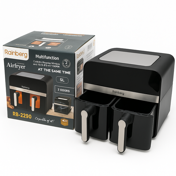 Качественная бытовая аэрофритюрница для дома Rainberg, Безмасляная фритюрница настольная HW-24 | Зображення 3