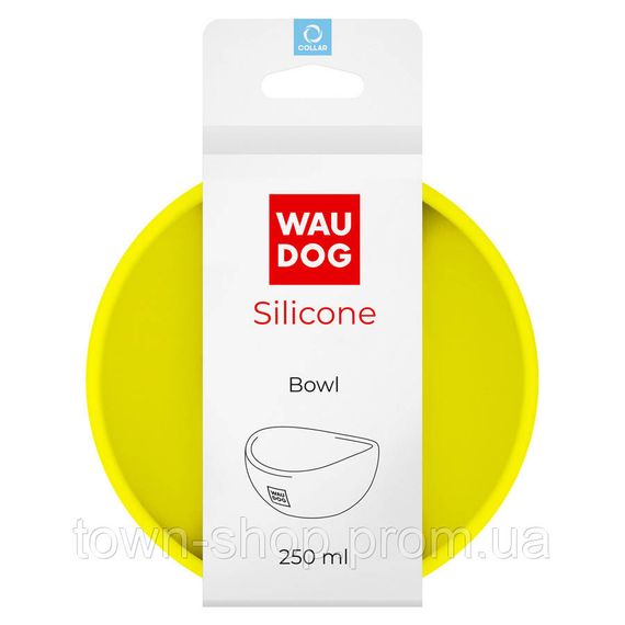 Миска WAUDOG Silicone, 250 мл желтый