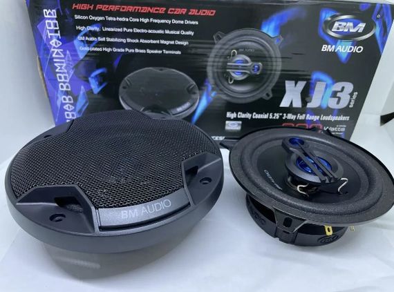 Автомобильные колонки BM Boschmann XJ3-553B 13см 300W динамики коаксиальные трехполосные с термостойкой звуковой катушкой Черные | Зображення 2