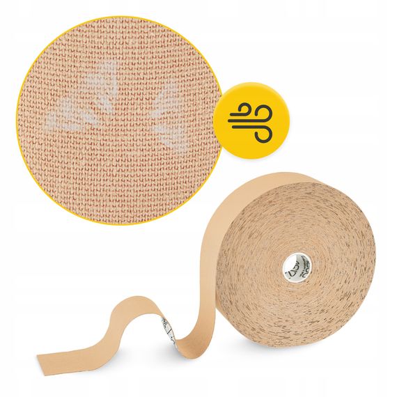Стрічка кінезіологічна (кінезіо тейп) 4FIZJO 5 см x 31 м Beige (P-5905973405539) | Зображення 7