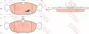 Колодки гальмівні дискові DAEWOO LANOS 1.5/1.6 (KLAT), NEXIA передн.  TRW (GDB1040)