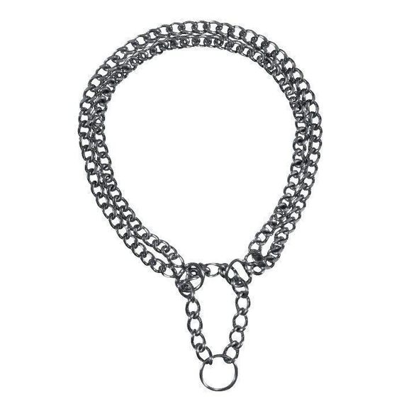 Нашийник-удавка Trixie подвійний хромований 50 см / 2,5 мм