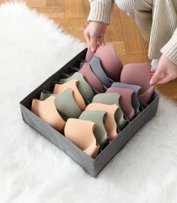 Органайзер 32×32×10 см на 7 отделений для хранения нижней белизна Темно-серый