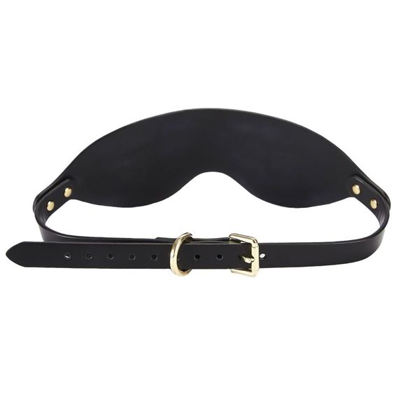 Розкішна маска на очі Zalo Blindfolds Black, натуральна шкіра | Зображення 2