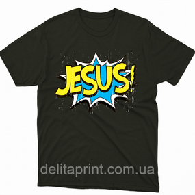 Футболка з християнським принтом Jesus, Ісус. FH-1