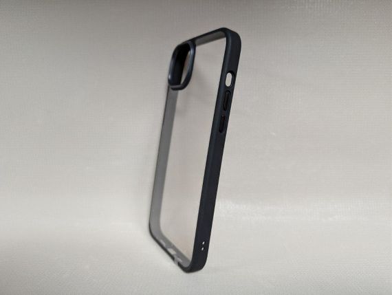 Чехол для iPhone 14 Plus / Айфон 14 Плюс, Protection Case, прозрачная спинка, противоударный, TPU, черный | Зображення 3