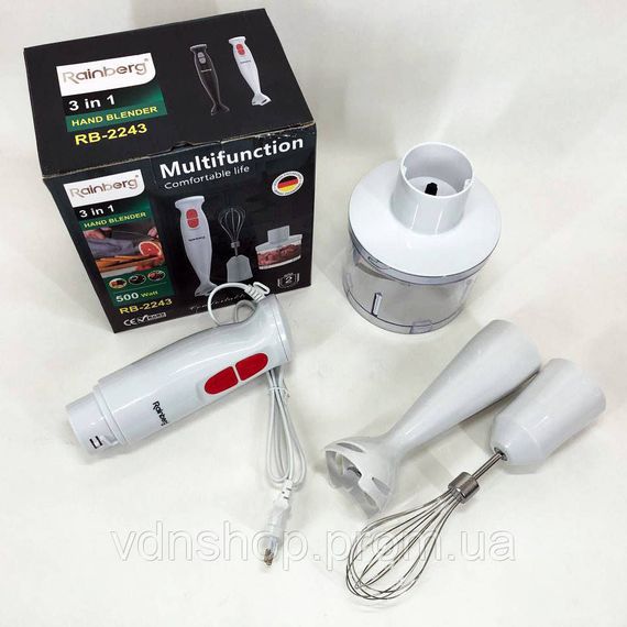 Погружной кухонный блендер с емкостью Rainberg, Блендер с функцией приготовления коктейлей NC-12 | Зображення 6