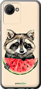 Чохол на Realme C30 Єнотик з кавуном "4605u-2700-2448"