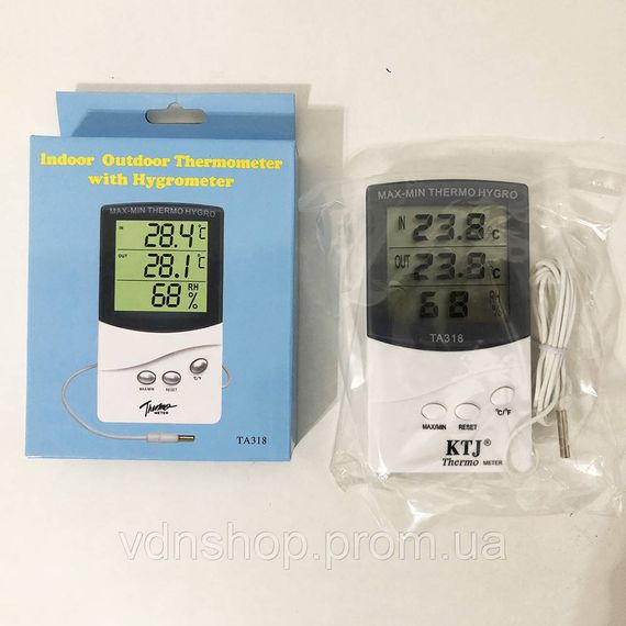 Часы с температурным и влажностным сенсором TA, Гигрометр с внешним датчиком Гигрометр температурой GX-72 | Зображення 7