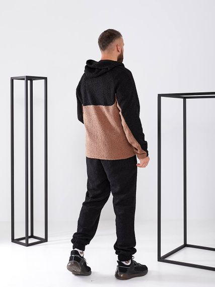 Чоловічий теплий спортивний костюм колір чорний-мокко р.XL 444790 | Зображення 4
