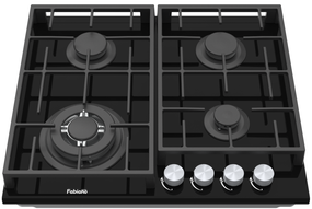 Варильна поверхня газова Fabiano FHG 8244 VGHT Black Glass 8111.406.1470