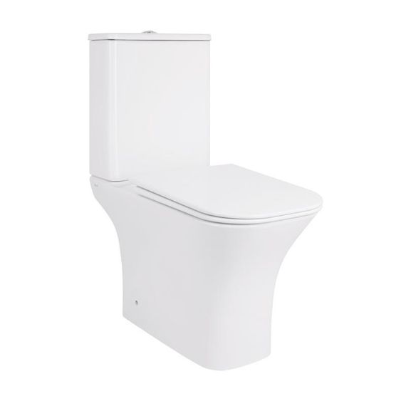 Унітаз-компакт Qtap Presto Quadro безобідковий із сидінням Soft-close QT24221215AW