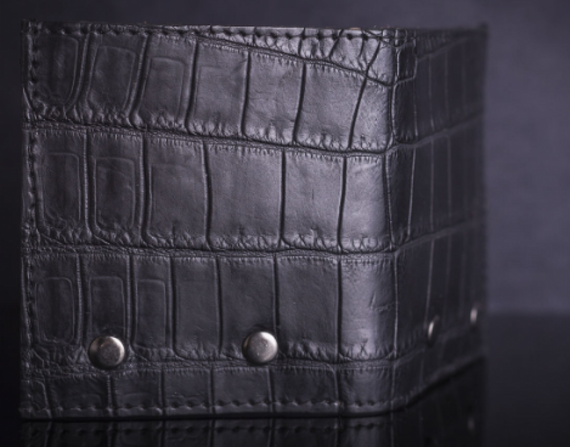 Чоловічий гаманець під крокодила чорний