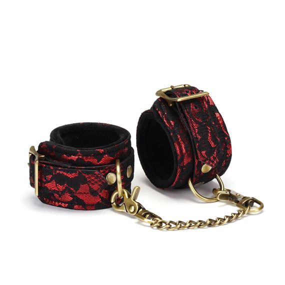 Наручники Liebe Seele Victorian Garden Wrist Cuff, кільця та з’єднувальний ланцюжок Sex Aura