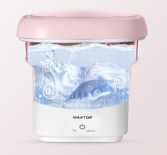 Складная стиральная машина MAXTOP silicon washing machine. Цвет: розовый | Зображення 1