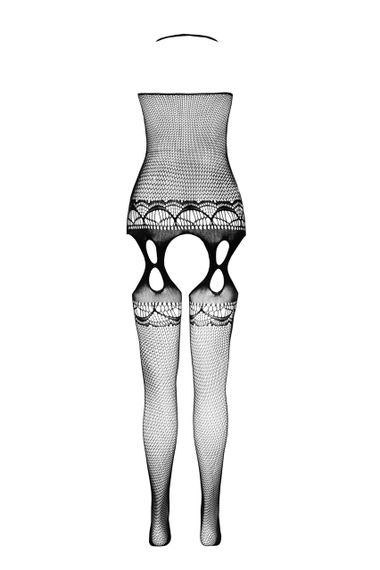 Бодістокінг Passion ECO BS006 white, з доступом, халтер, імітація підв’язок sexstyle | Зображення 6