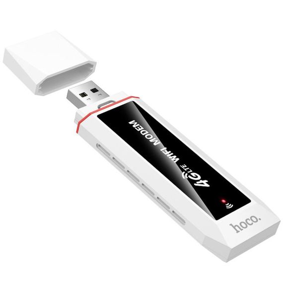 Портативный модем WiFi роутер Hoco HI43 150Mbps (SIM) 2100 mAh White | Зображення 4