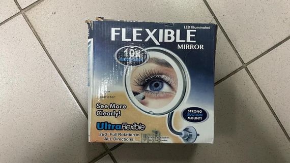 УЦІНКА! Дзеркало з LED-підсвіткою ULTRA FLEXIBLE MIRROR зі збільшенням 5X. Гнучке дзеркало для макіяжу (Плохе паковання 3263) | Зображення 1