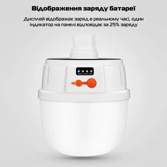Акумуляторна кемпінгова LED лампа світильник із сонячною панеллю 5 режимів до 8 годин X-Balog BL-2025 | Зображення 8