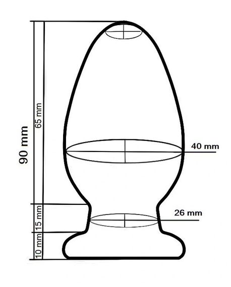 Анальна пробка EGZO EAP-C зі скла, прозора, гладка, 7 см × 4,1 см Sex Aura | Зображення 1