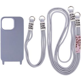 Чехол TPU two straps California для Apple iPhone 13 Pro (6.1") Силікон, Серый / Stone