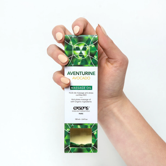 Масажна олія EXSENS Aventurine Avocado (антистрес з авантюрином) 100мл, натуральна | Зображення 2