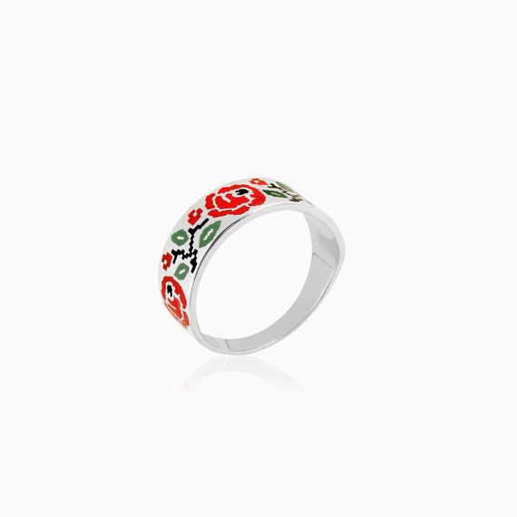 Серебряное кольцо с эмалью Artsriblo артА56к