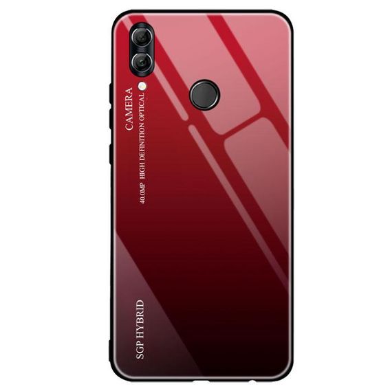 Чехол бампер Primo Gradient Glass для Huawei P Smart 2019 / Honor 10 Lite - Red | Зображення 1