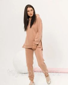 Спортивний костюм для жінок колір бежевий розмір XL FI_002047