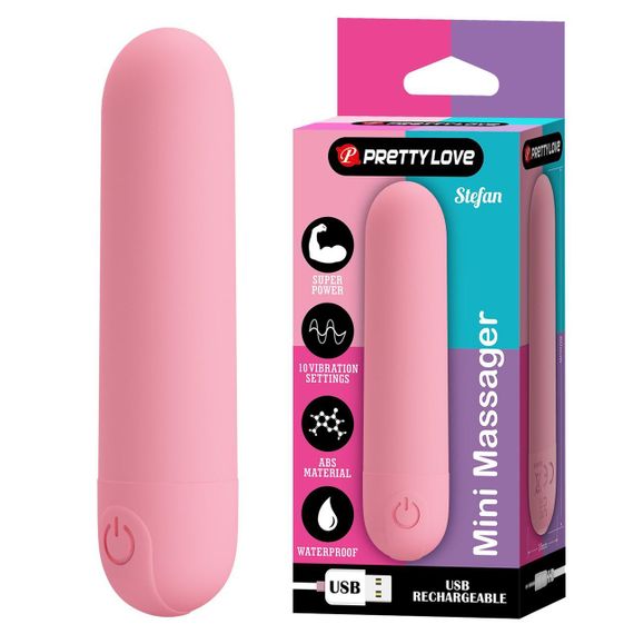 Віброкуля STEFAN, Mini massager, 10 vibration functions Sex Aura
