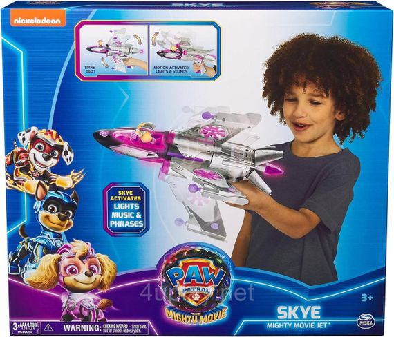 Щенячий Патруль Мегакіно Великий літак-трансформер і фігурка Скай Paw Patrol Mighty Movie Rescue Jet with Skye | Зображення 2