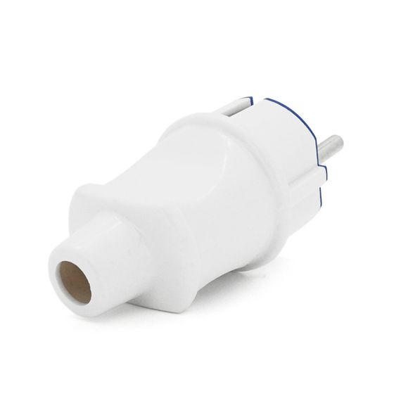 Вилка с заземлением 10/16А 250V A712,White,Q20 | Зображення 2