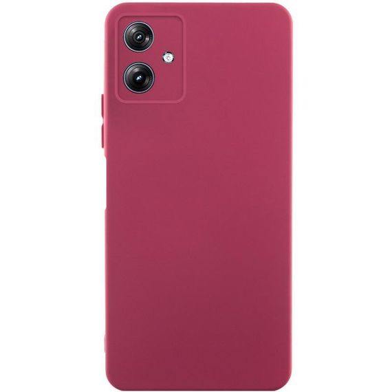 Чохол TPU GETMAN Liquid Silk Full Camera для Motorola Moto G54 Бордовий / Marsala