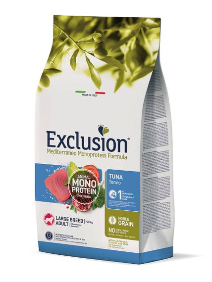 Корм Exclusion Dog Adult Tuna Large Breed сухий із тунцем для собак великих порід 12 кг