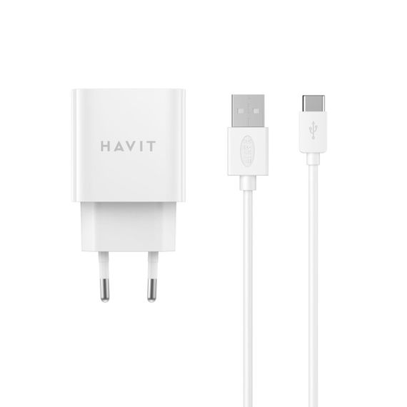 Зарядний пристрій HAVІT HV-ST113 USB з кабелем Type-C | Зображення 1