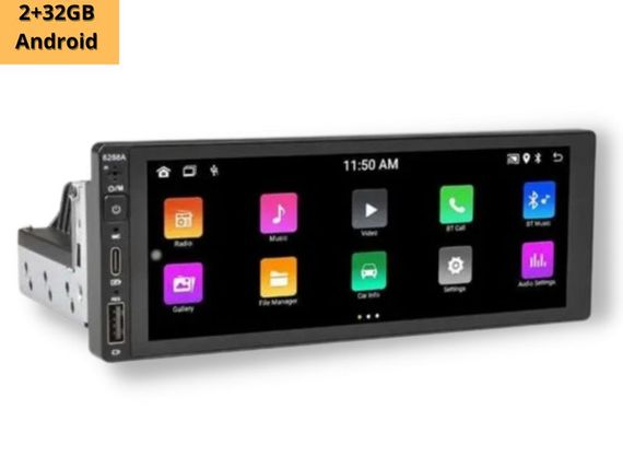Автомагнитола сенсорная универсальная 6288-А Android 12 2+32GB черный (41982-6288-А_2560) | Зображення 1
