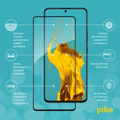 Стекло защитное Piko Full Glue Xiaomi Redmi Note 13 5G Black (1283126583988) | Зображення 1