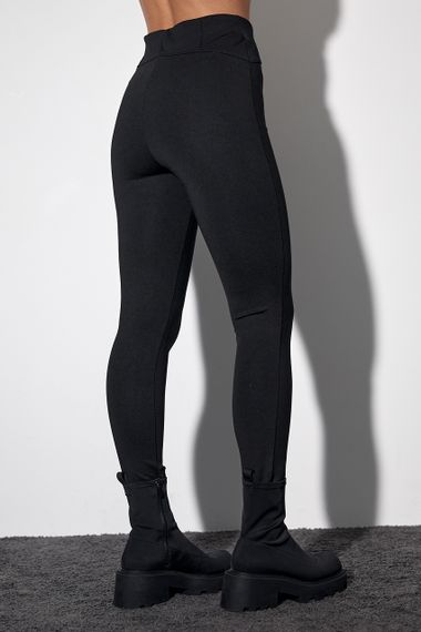 Женские лосины со швами спереди - черный цвет, S (есть размеры) | Зображення 1