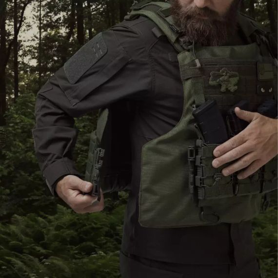 Плитоноска IBV Ukrarmor аналог IOTV, бронежилет-носій Cordura 1000 MOLLE, військова плитоноска ЗСУ, страйкбол, колір Олива | Зображення 5