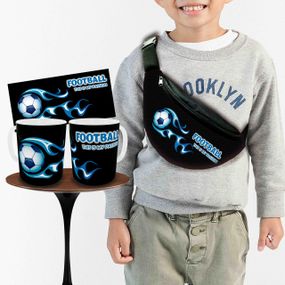 Набір: дитяча сумка-бананка+кружка Футбол 32х15см, бананка для хлопчика футболіста через плече на подарунок (00994)