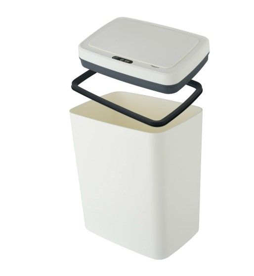 Відро для сміття сенсорне прямокутне Mixxus WAVE-TC0110 White 10 л біле (MI7073) | Зображення 3