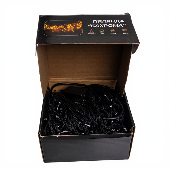 Вулична гірлянда Бахрома 25 м 405 LED синя, чорний провід | Зображення 4