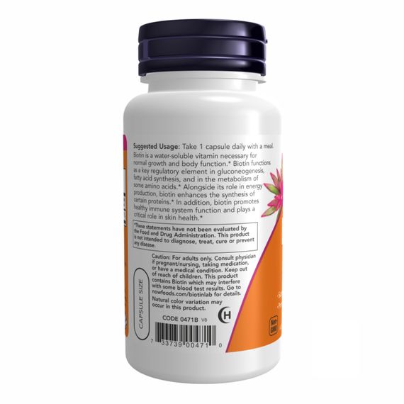 BIOTIN 5000mcg - 120 vcaps | Зображення 2