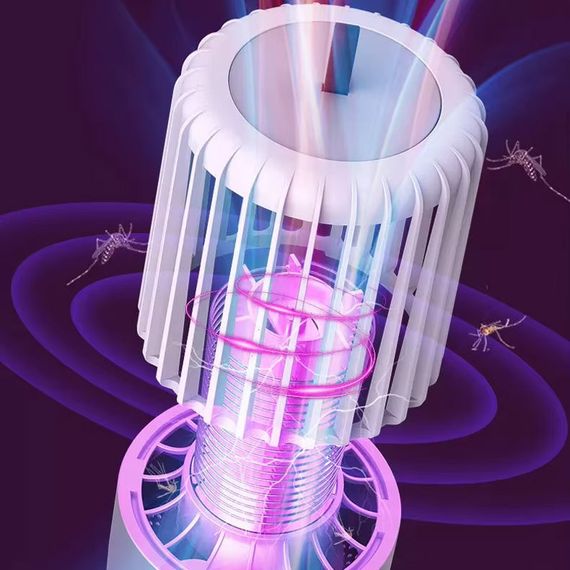 Ловушка для насекомых с UV подсветкой JO-766 with battery 1200 mAh Grey | Зображення 3